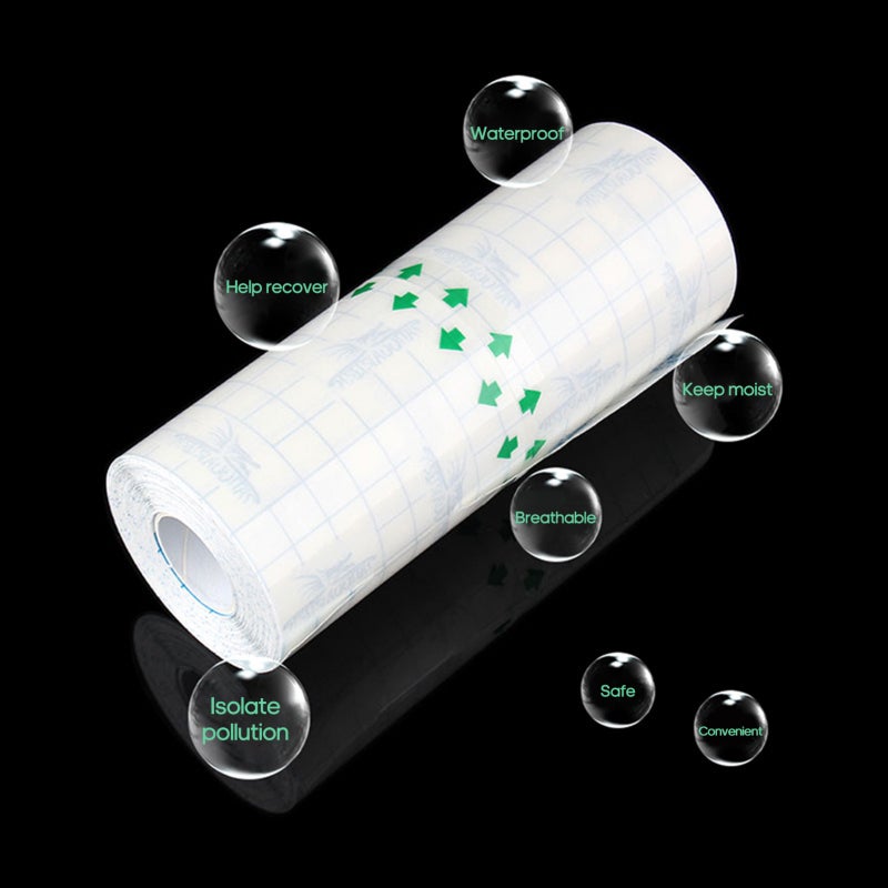 Tattoo Repair Film 1 Roll Thin Adhesive Breathable Waterproof Tattoo Repair Stick - Elastic Stretchable Tattoo Repair Stick for Post-Tattoo Recovery, Full Body Use - Image 4