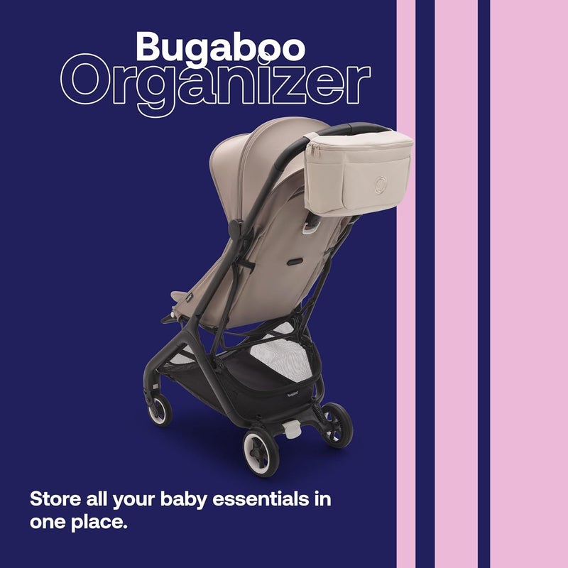 Bugaboo حقيبة حفاضات متعددة الجيوب بحجم مدمج من بوجابو قابلة للتوافق مع أي عربة أطفال تتصل بمقود العربة بلون صحراوي رملي - Image 2