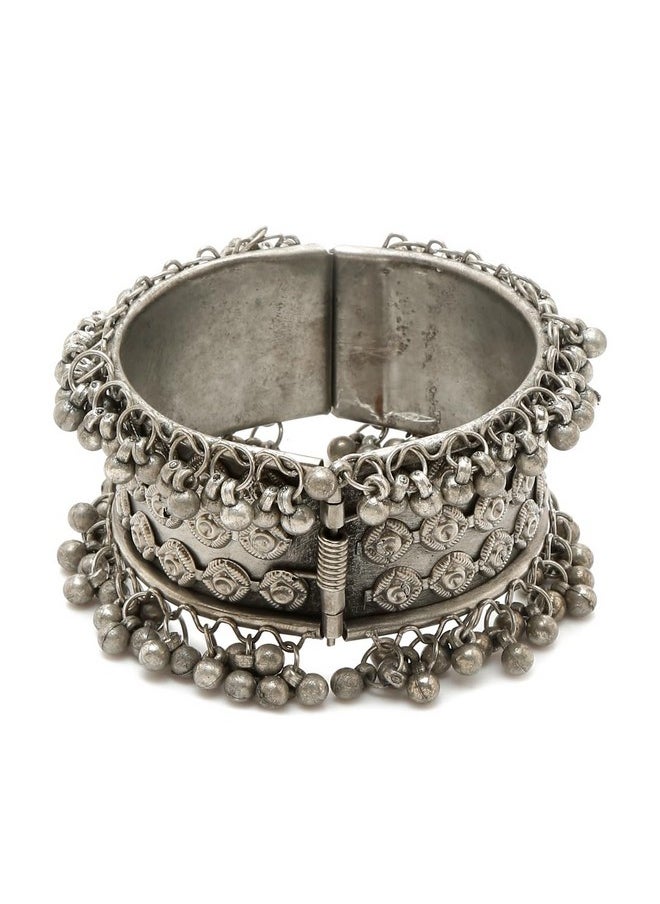 YouBella YouBella Jewellery for Women Celebrity Inspired Oxidised Silver Plated Cuff Bracelet Bangle for Women and Girls (Style 2)  - Image 2