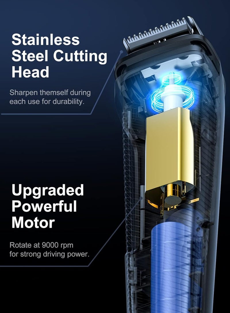 SOLARAE Beard Trimmer Hair Clipper for Men Men's Grooming Kit with Cordless Rechargeable Hair Nose Trimmer Electric Shaver Stainless Steel Blades for Painless Facial Body Hair Removal - Image 5