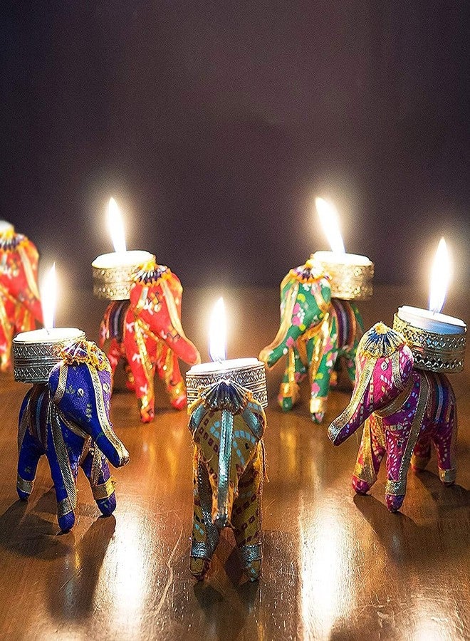 Pride Store Plastic, Cotton, Paper Elephant Tealight Candle Holder 3.5 Hour Burning Time (Pack of 5) - Image 3