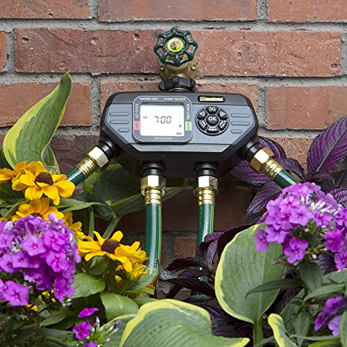 Melnor 65141AMZ 4 Zone Digital Water Timer, Grey, Black - Image 2
