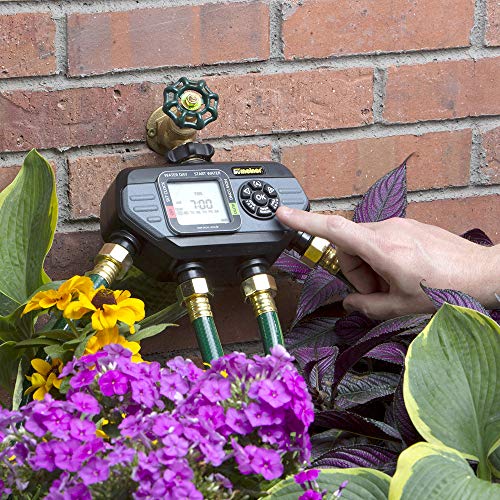 Melnor 65141AMZ 4 Zone Digital Water Timer, Grey, Black - Image 3