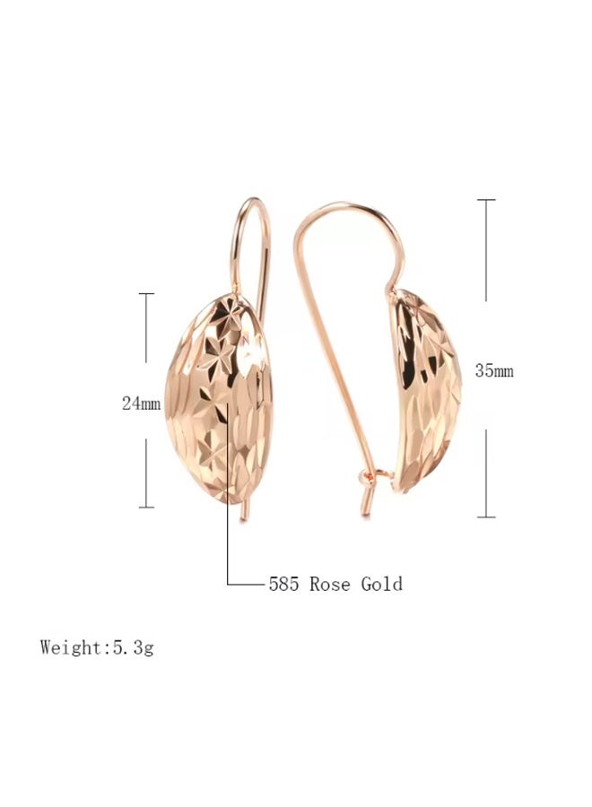 JCB CHIC 1pair Hollow Flower   Long Drop Earrings for Women Rose Gold Color Fashion Minimalist Geometric Earrings for Everyday Jewelry Gifts - Image 2