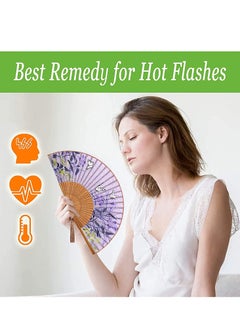 KASTWAVE Small Folding Hand Fan for Women Chinese Japanese Vintage Bamboo Silk Fans for Dance, Performance, Decoration, Wedding, Party, Gift  - Image 4