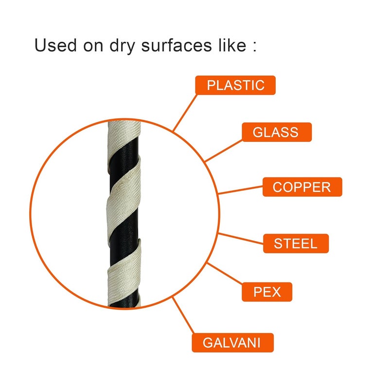 Tempo Flexible Electric Pipe Heating Tape High 930 Watt Temp 400C Volt 230 Size 25mm x 1800mm for Dry Surface  - Image 3