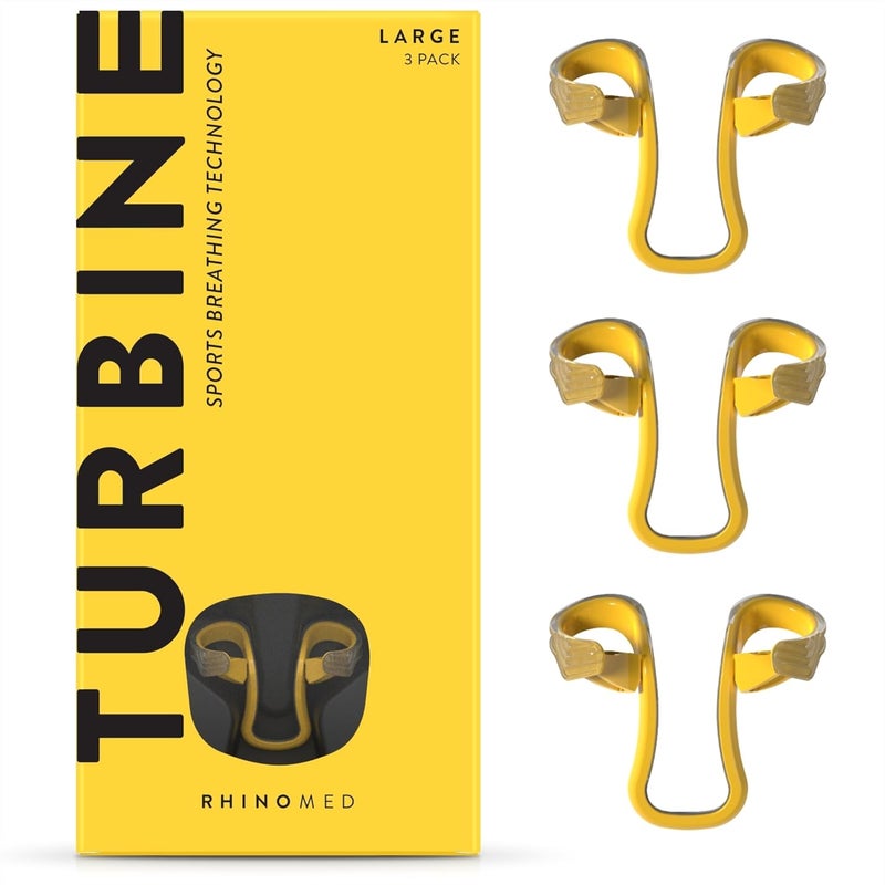 Rhinomed Turbine Nasal Dilator for Athletic Breathing - Large 3pk - Adult Stocking Stuffers - Improves Airflow During Exercise - Nasal Dilators for Exercise - Internal Nasal Dilator - Lightweight - Image 1