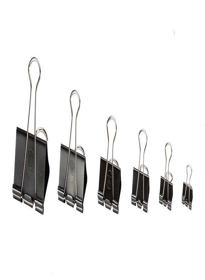 Worldone 19mm Paper Binder Clip for Holding Loose Papers up to 40 Sheet, for Office, Multiple Use in Shops, Home, School, Insitutions, Color Black, Pack of 12 Small Boxes 12 Clips 12x12=144 Clips - Image 2