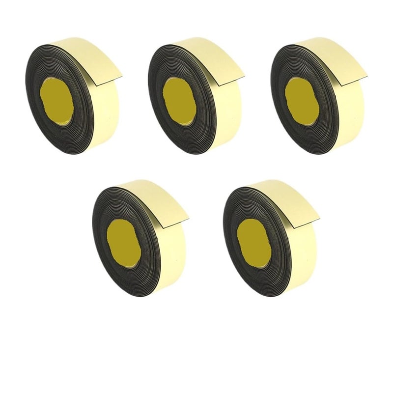 Foam Sponge Strip with Single-Sided Adhesive, Strong Sealing for Door and Window Gaps, Windproof Tape(5rolls,5M_2MM_40MM) - Image 1