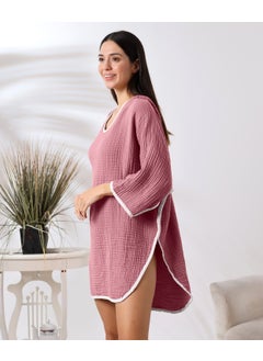 Destiny Hometex 4 Layer Muslin Hooded Adult Women's Poncho  - Image 1