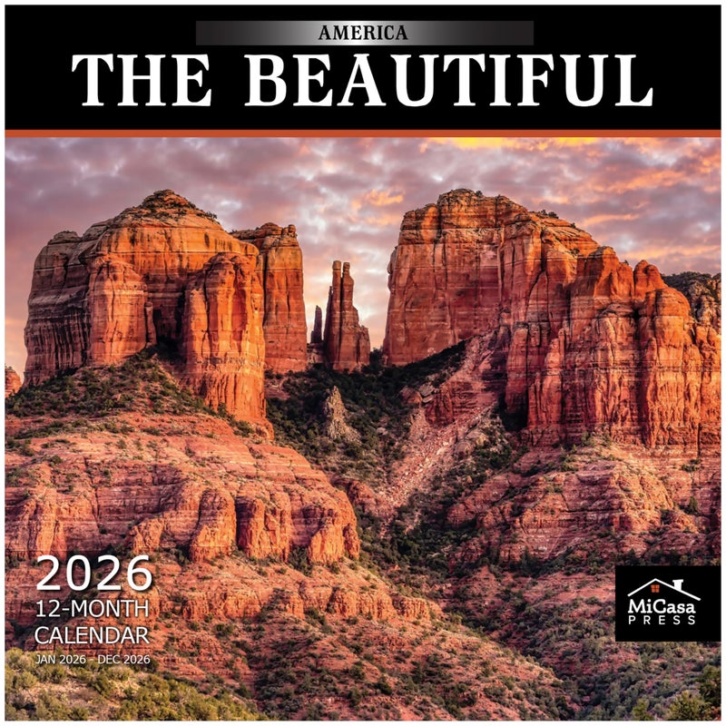 MICASA PRESS America the Beautiful 2026 Wall Calendar 12 Month | 12" x 24" Open | Thick & Sturdy Paper | Holiday Gift | Nature Travel Calendar 2026 - Image 1
