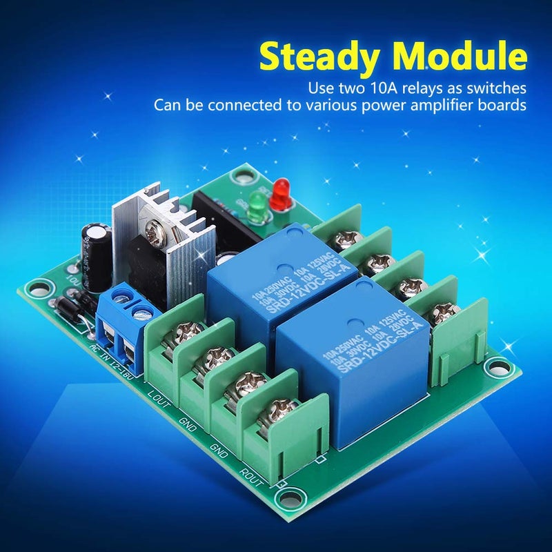 2 Channel Power Amplifier Board With Speaker Protection Relay And Mute Delay 12V 18V 10A - Image 4