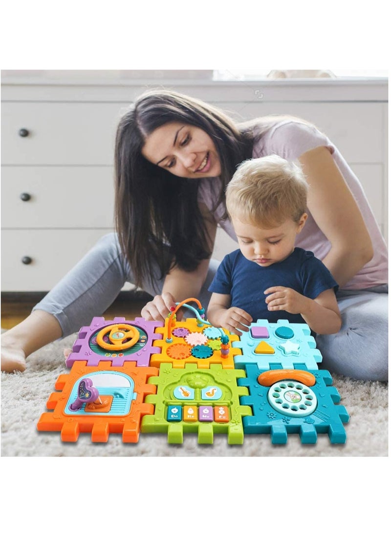 YelaJoy Activity Cube Baby Toys, 6 in 1 Multi-purpose Learning Cube with Music,Activity Center Shape Sorter Toy Gift for 18m+ Year Old Boy Girl Toddlers Kids  - Image 5