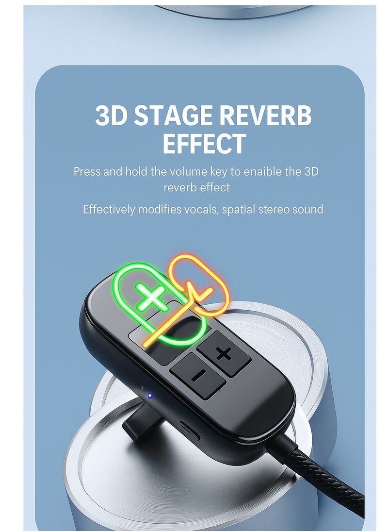 2.4G Wireless Headset Microphone – One-to-Two System with 6.35mm Plug, Dual Transmitters, DSP Noise Reduction, 50M Range, Rechargeable