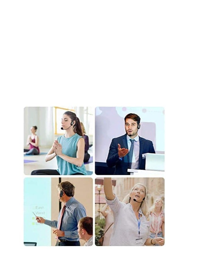 2.4G Wireless Headset Microphone – One-to-Two System with 6.35mm Plug, Dual Transmitters, DSP Noise Reduction, 50M Range, Rechargeable