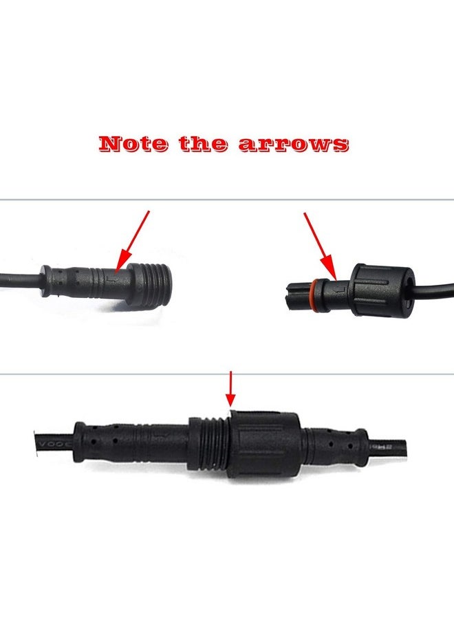 NBWDY - NBWDY 4Pcs 60in 2Pin Extension Cable Wire with Waterproof Male and Female Connectors at Both Ends for Single Color LED Wheel Ring Light Rock Light Boat Drain Plug Light - Image 1