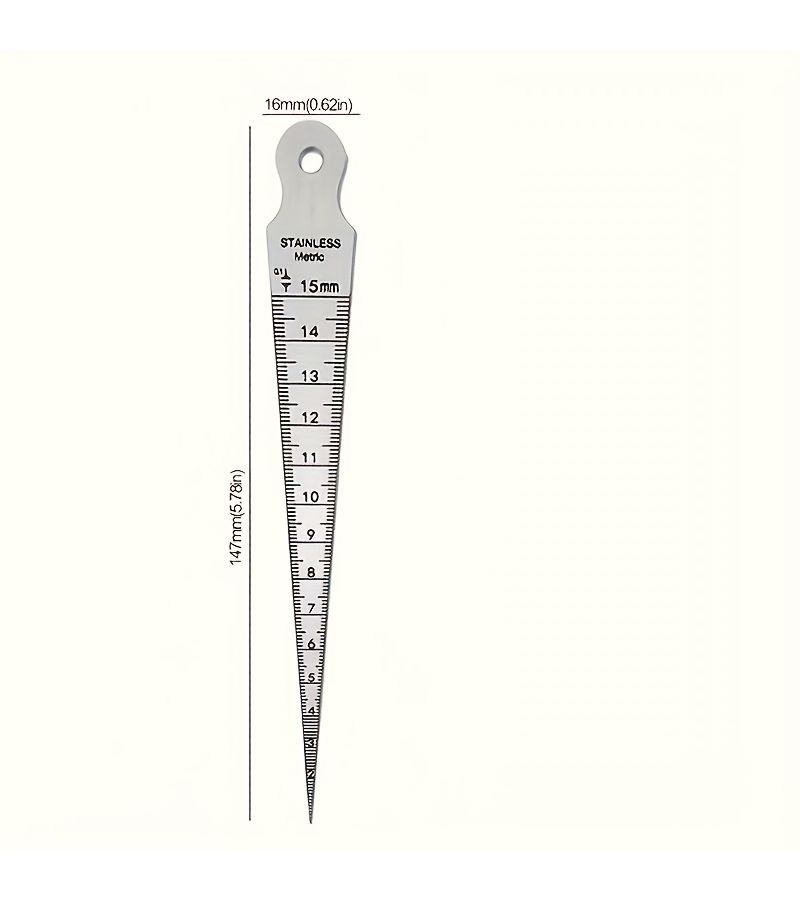 Stainless Steel Thick Section Gap Gauge 1-15mm Taper Hole Diameter Tool - Image 2