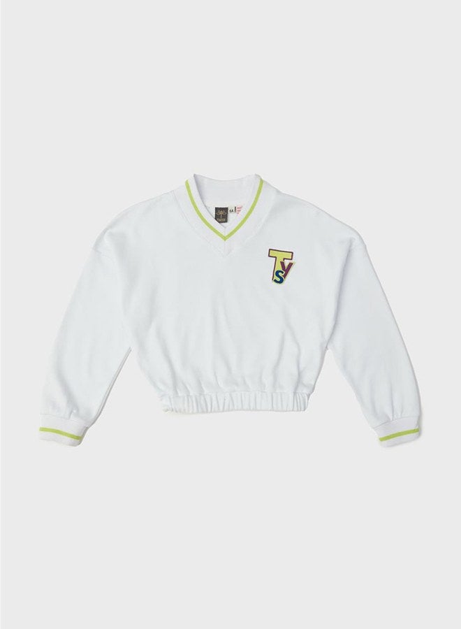 TYESS Tyess Girl White Tracksuit Top - Image 5