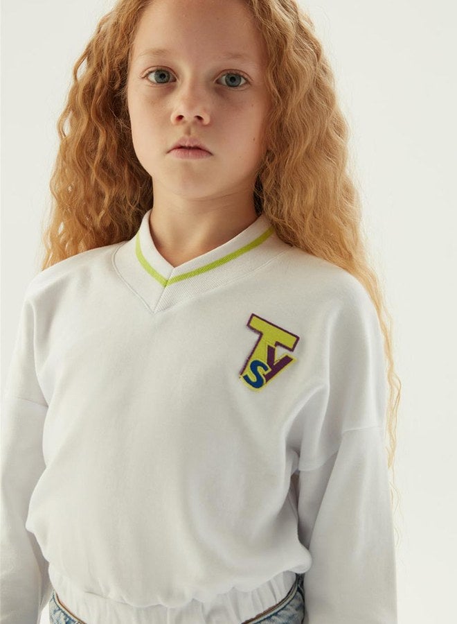 TYESS Tyess Girl White Tracksuit Top - Image 3