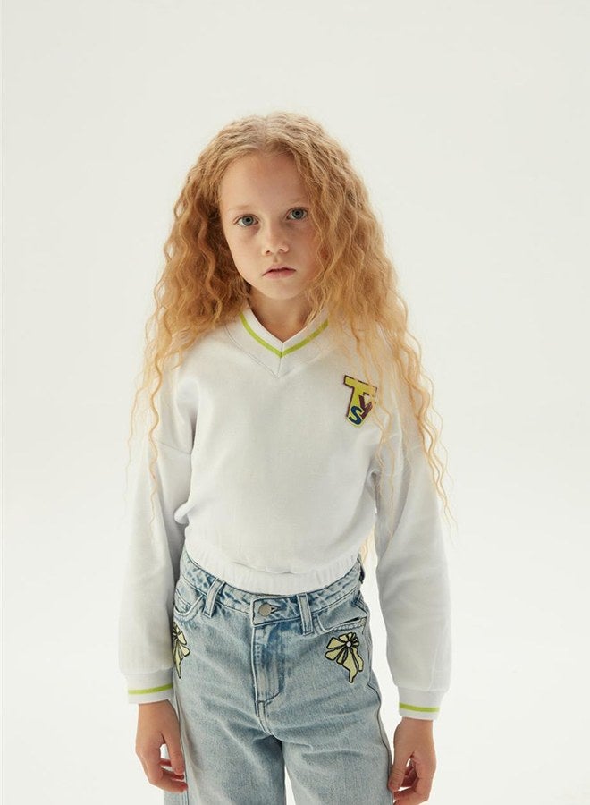 TYESS Tyess Girl White Tracksuit Top - Image 2
