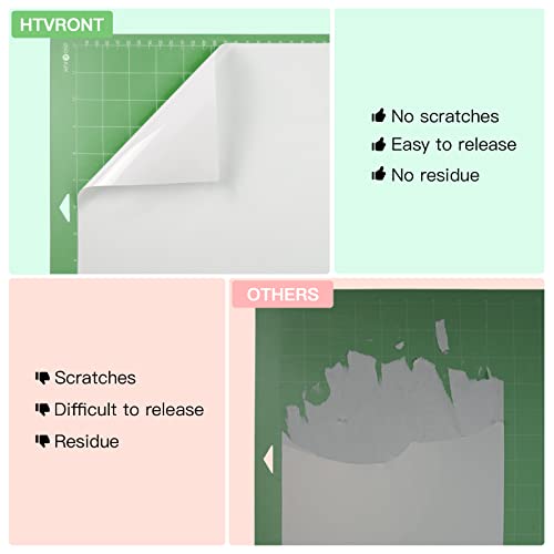 HTVRONT Standard Grip Cutting Mat, 3 Pack Cutting Mat 12x24 Compatible with Cricut Maker 3/Maker 4/Maker/Explore 3/4/Air 2/One, Standard Adhesive Sticky Quilting Cutting Mats Replacement Accessories - Image 5