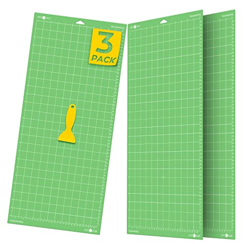 HTVRONT Standard Grip Cutting Mat, 3 Pack Cutting Mat 12x24 Compatible with Cricut Maker 3/Maker 4/Maker/Explore 3/4/Air 2/One, Standard Adhesive Sticky Quilting Cutting Mats Replacement Accessories - Image 1