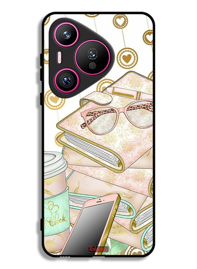 Tolwak Huawei Pura 70 Protective Case Cover Glasses On Books - Image 1
