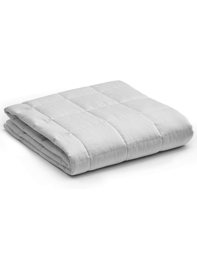 YnM YnM Exclusive Weighted Blanket Soothing Cotton Smallest Compartments with Glass Beads Bed Blanket for One Person of 160lbs Ideal for QueenKing Bed 60x80 Inches 17 Pounds Light Grey  - Image 2