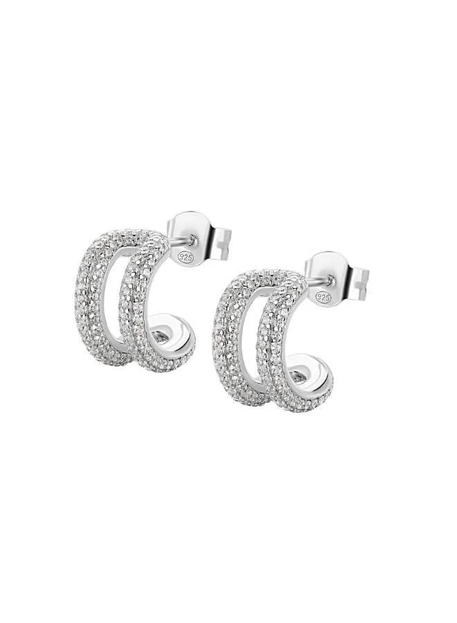 Rosato Bianca Sterling Hoop Earrings