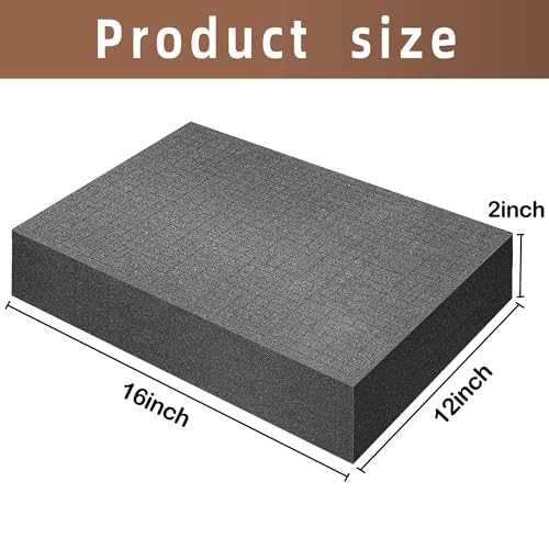 DECOHS 4 Pcs Pick and Pluck Foam- 16 x 12 x 2 Inch Pick Apart Foam Insert- Pluck Pre Cube Sheet Foams with Bottom Use for Board Game Box Cases Storage Drawer - Image 2