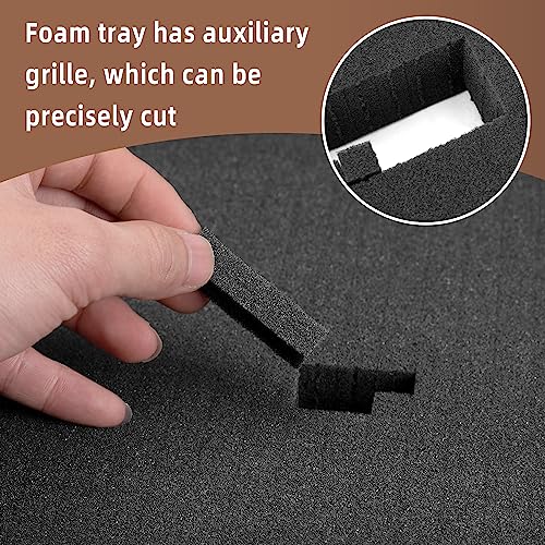 DECOHS 4 Pcs Pick and Pluck Foam- 16 x 12 x 2 Inch Pick Apart Foam Insert- Pluck Pre Cube Sheet Foams with Bottom Use for Board Game Box Cases Storage Drawer - Image 4