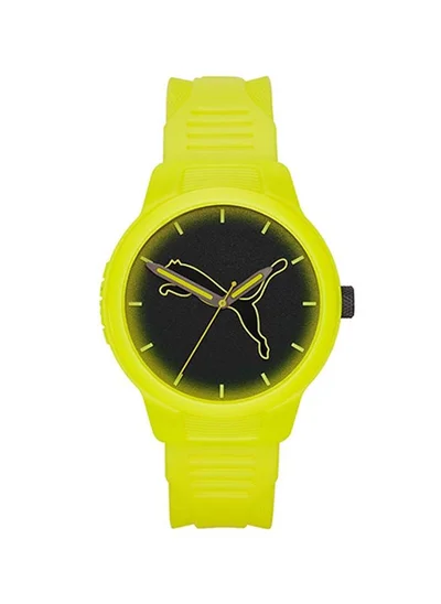 بوما Reset V2 Silicone Strap Analog Wrist Watch for Men PU P5026-43mm-Yellow