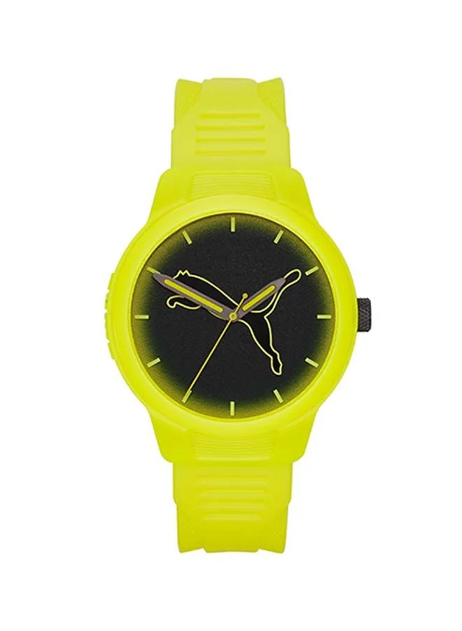 بوما Reset V2 Silicone Strap Analog Wrist Watch for Men PU P5026-43mm-Yellow
