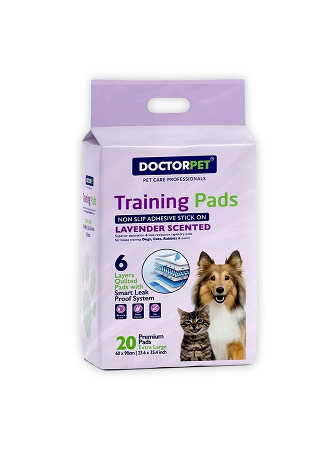 DoctorPet Training XL Lavender For Dog And Cat - 20 Pads - Image 1