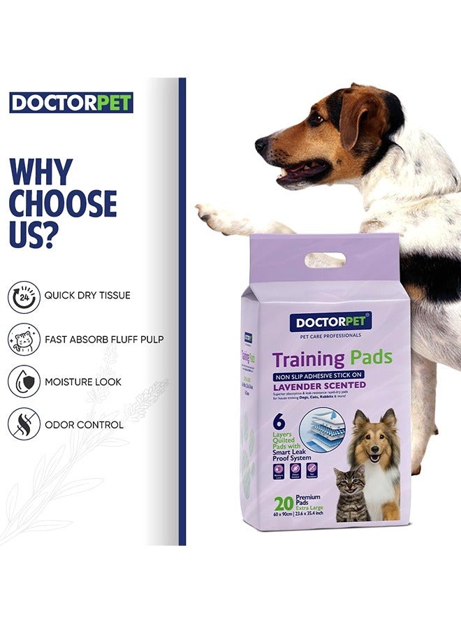 DoctorPet Training XL Lavender For Dog And Cat - 20 Pads - Image 2