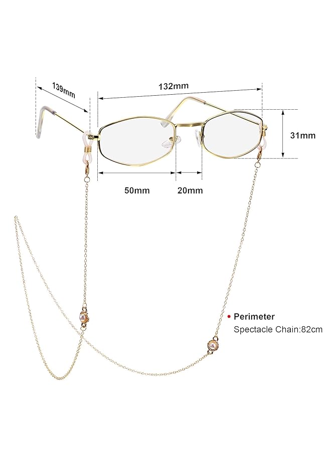 erorex Old Lady Cosplay Set Granny Wig Inflatable Cane Glasses Chain Cords Faux Pearl Bead Necklace For Halloween Costume Cosplay  - Image 3