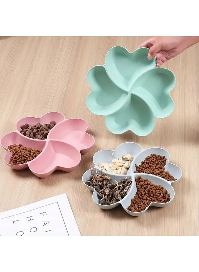 Blue 4 Section Heart Shaped Serving Tray Plastic Food Safe Holiday Appetizer - Image 2
