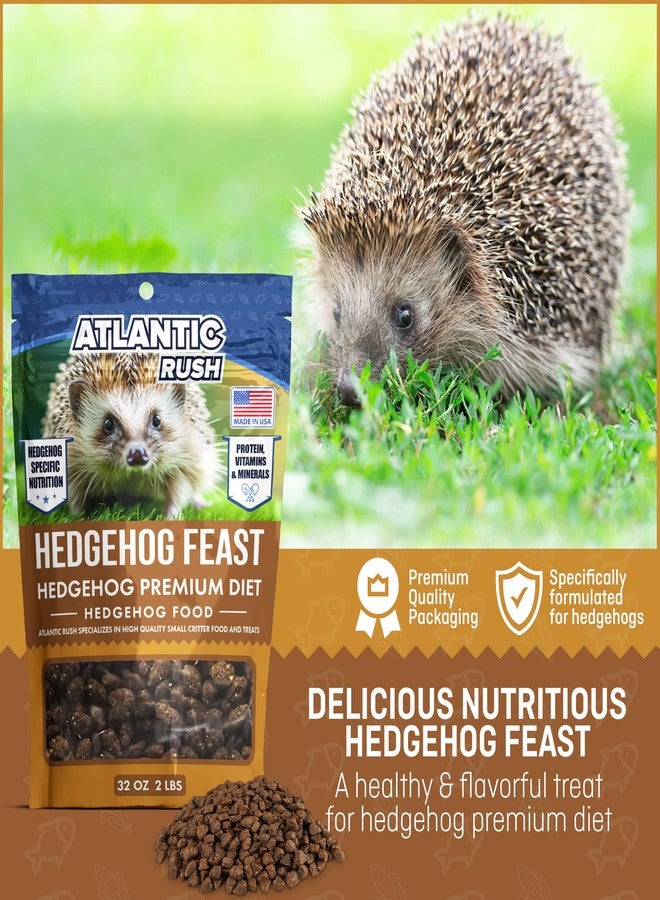 Atlantic Rush Hedgehog Feast Premium Food - 2lb Resealable Bag of Hedge Hog Delite- Small Critter Supplies Hedge Hog Food - Hedgehog Treats- Sourced & Made in The USA - Image 4