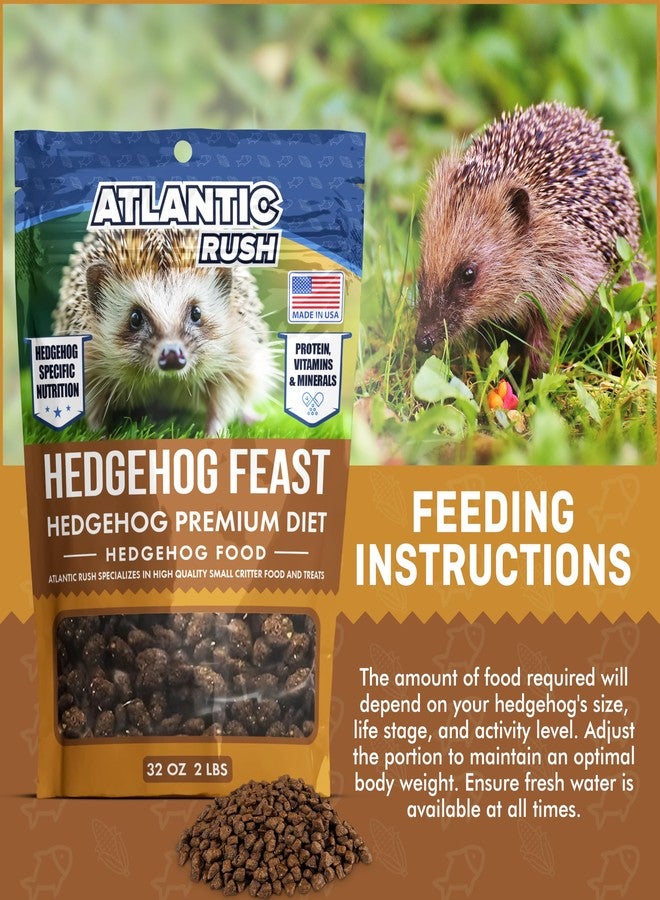 Atlantic Rush Hedgehog Feast Premium Food - 2lb Resealable Bag of Hedge Hog Delite- Small Critter Supplies Hedge Hog Food - Hedgehog Treats- Sourced & Made in The USA - Image 5