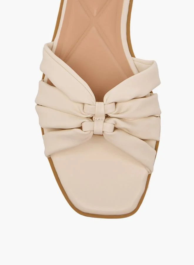 Celeste IVORY Women Textured Flat Sandals for Women | Best Price UAE