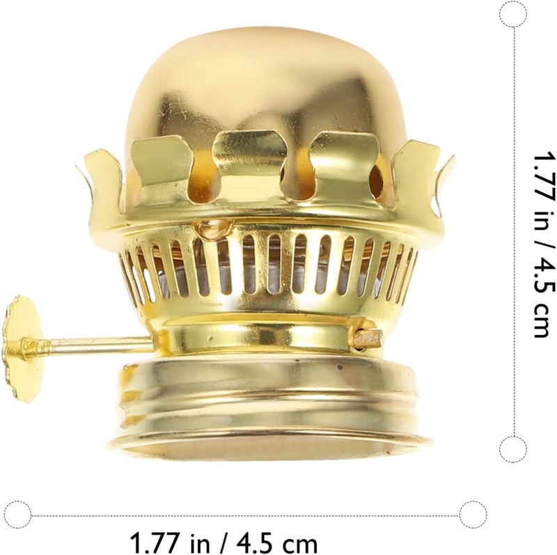 Garneck 5 Sets Oil Lamp Burner,Replacement Oil and Kerosene Lamp Burner with Reduction Collar and Cotton Lamp Wick,Metal Plated Burner with Reduction Collar and Cotton Lamp Wick - Image 3