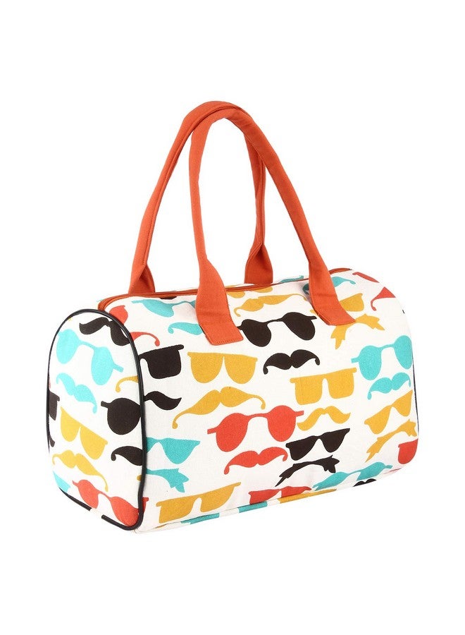 Sontronix� Eco-Friendly Handmade Signature Graphic Design in Multi Color Printed Indian Pure Cotton Large Duffel Bag/Purse (Multi Colour) - Image 1