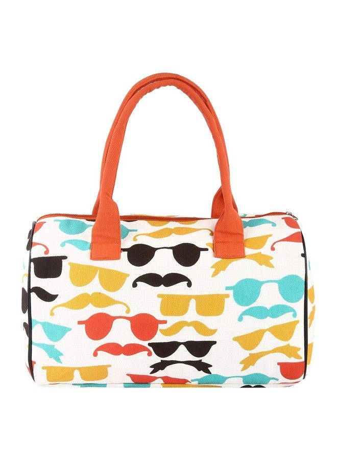 Sontronix� Eco-Friendly Handmade Signature Graphic Design in Multi Color Printed Indian Pure Cotton Large Duffel Bag/Purse (Multi Colour) - Image 2