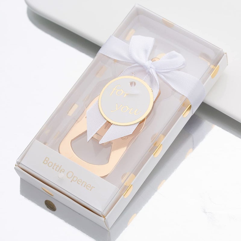 Wxzumg 24Packs Golden Baby Bottle Openers for Baby Shower Favors Gifts, Decorations Souvenirs, Poppin Bottles Openers with Exquisite Gifts Box used for Guests Gender Reveal Party Favors (white, 24)  - Image 3