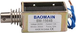 Baomain Baomain Push Pull Electromagnet Solenoid JF-1564B DC24V 1.4A Stroke 20mm 55N Open Frame Linear Actuator  - Image 1