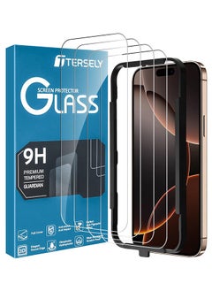 Tersely [4 Pack] Screen Protector for iPhone 16 Pro (6.3 inch), Tempered Glass with Installation Alignment Frame,Case Friendly,HD Clear  - Image 1