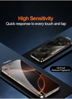 Tersely [4 Pack] Screen Protector for iPhone 16 Pro (6.3 inch), Tempered Glass with Installation Alignment Frame,Case Friendly,HD Clear  - Image 4
