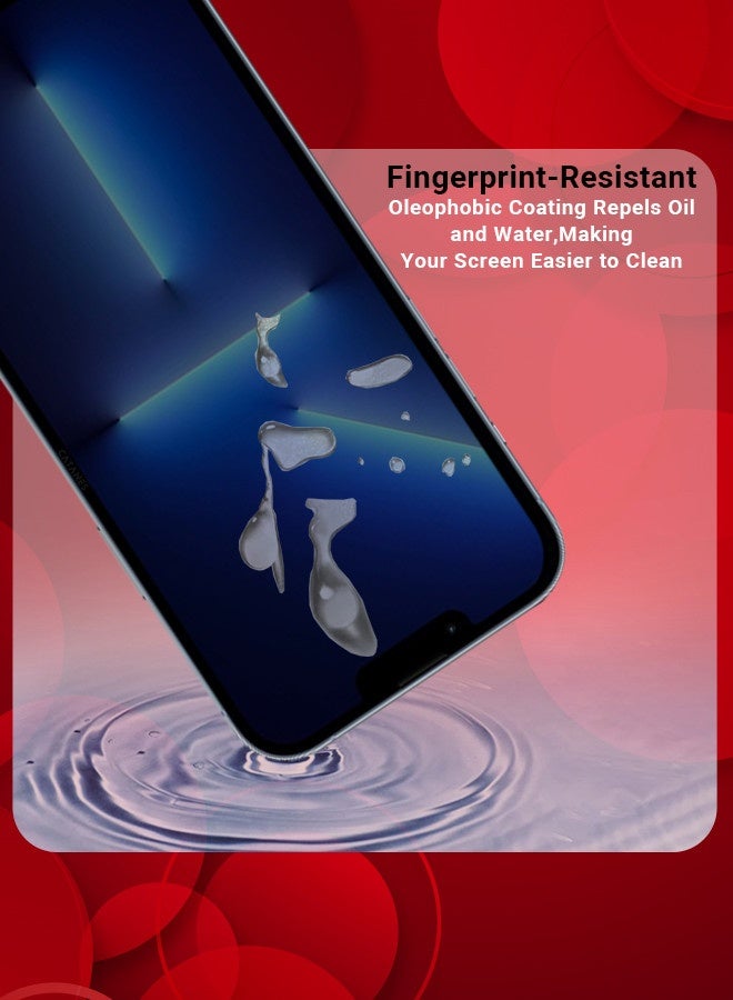 DUSALA [iPhone 13 Pro Max] 3 Pack Privacy Screen Protector 9H Full Coverage Screen Tempered Glass Anti-Spy Bubble Free Case Friendly Screen Protector - Image 3