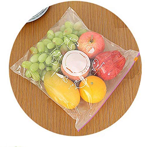 INKulture Zipper Seal Freezer Food/Vegetable/Fruit Storage Re-Usable Bags Small & Medium 30 Bags Plastic Storage Pouch (Pack of 30) - Image 3
