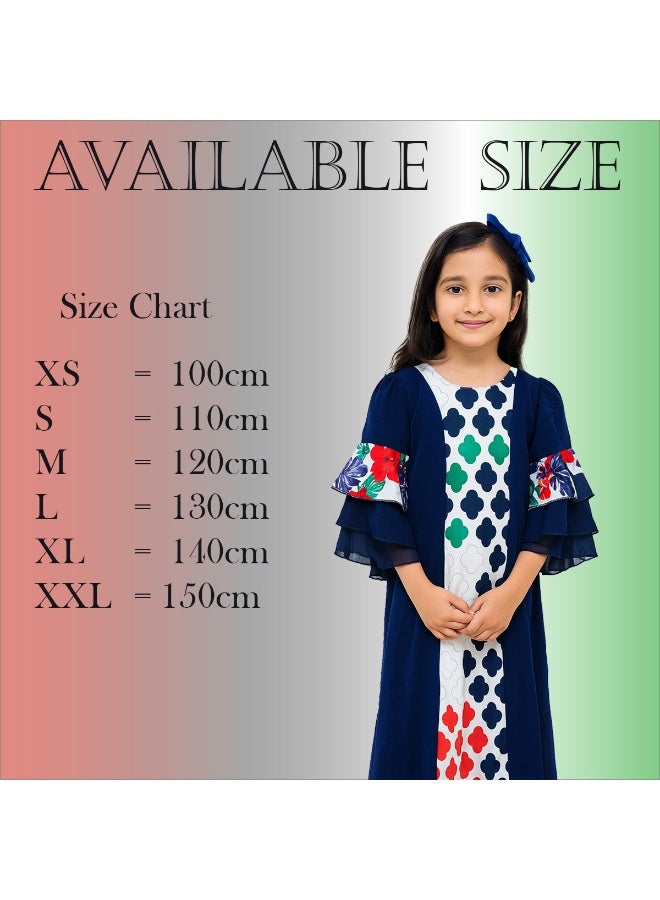 Home Smart National Day Blue Dress for Girls Celebrate UAE National Day in Style UAE National Dress for National Festive Events - Image 2